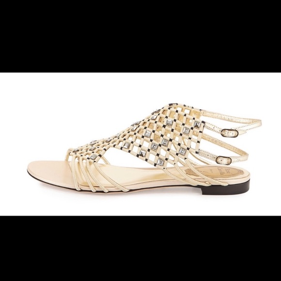 Rene Caovilla leather sandal with crystal details - Picture 2 of 9
